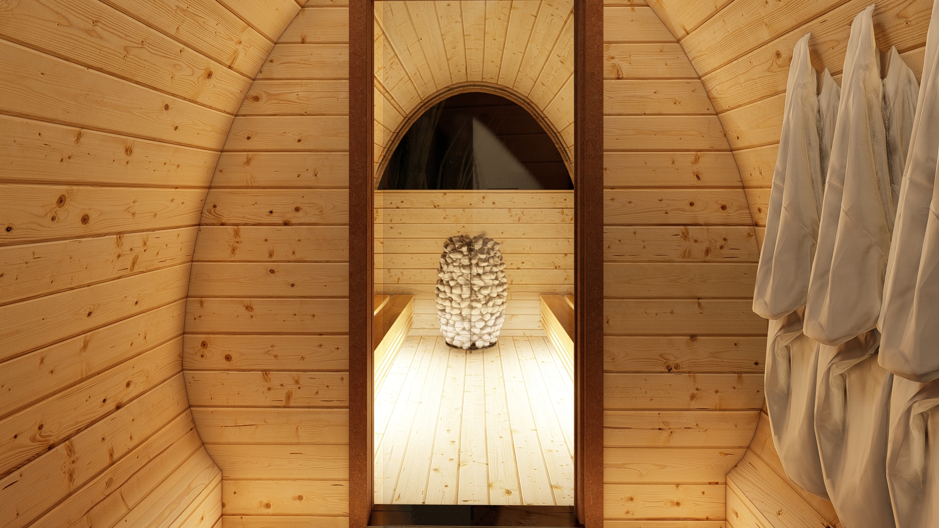 Sauna fińska POD z przedsionkiem