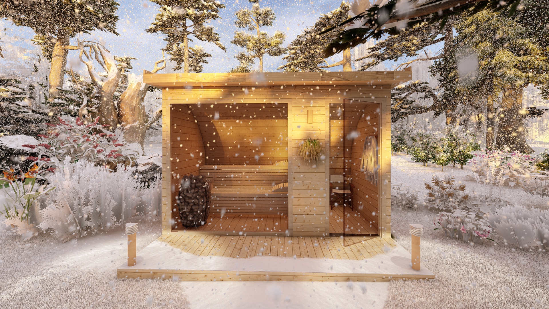 Sauna fińska Flex Midi z przedsionkiem