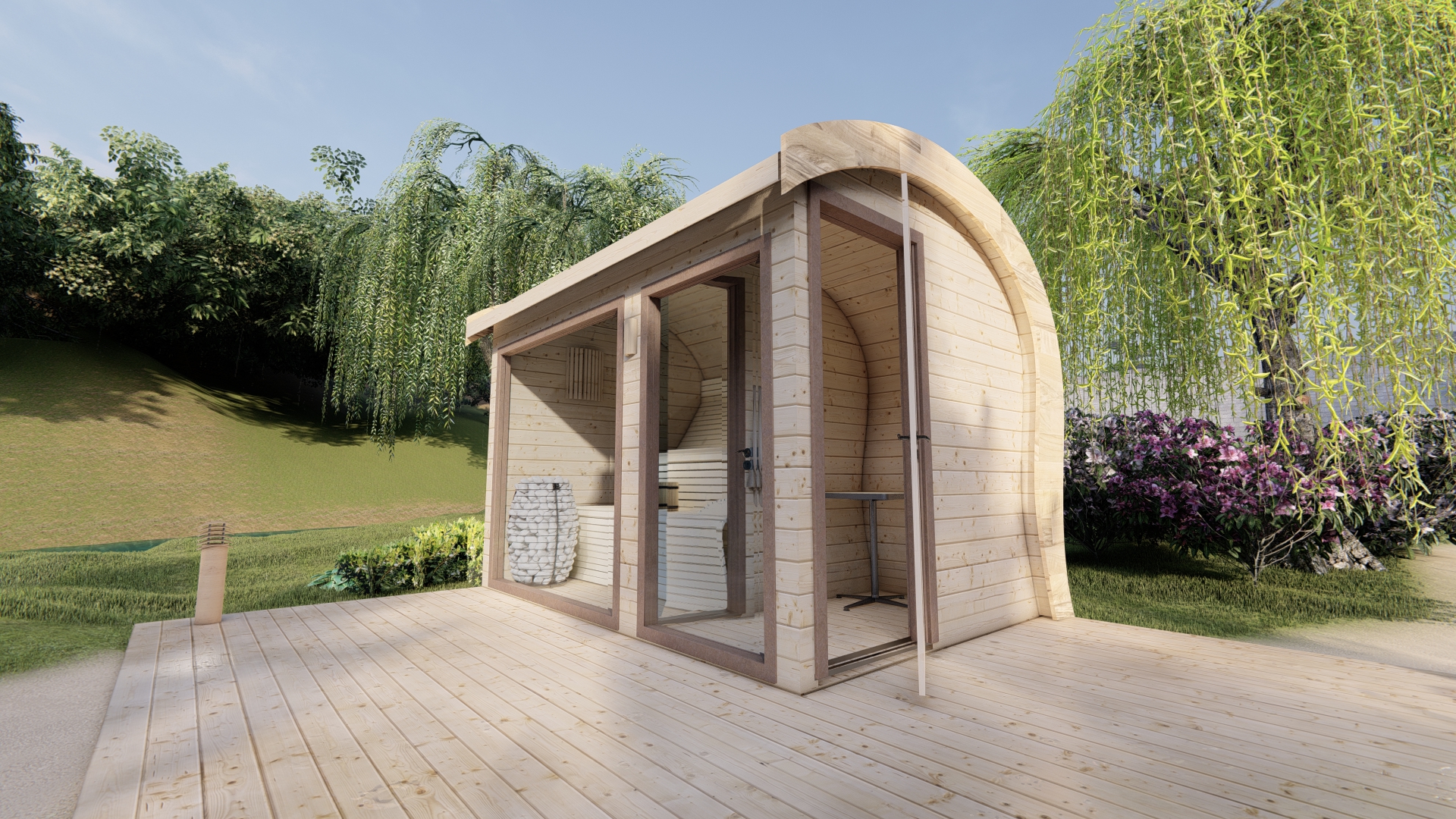 A garden sauna
